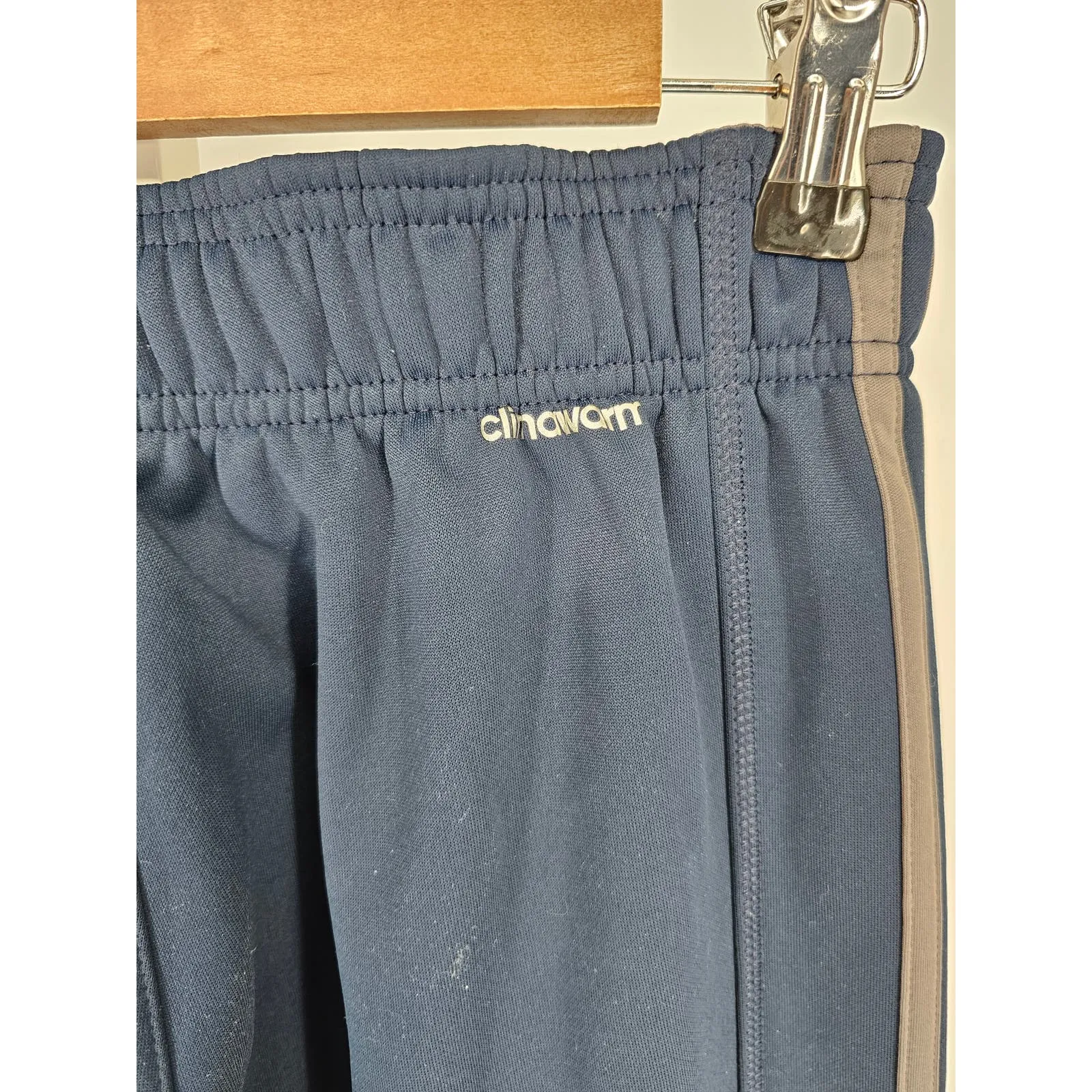 Adidas Mens Sz S Navy Blue Track Pants Athletic Basketball