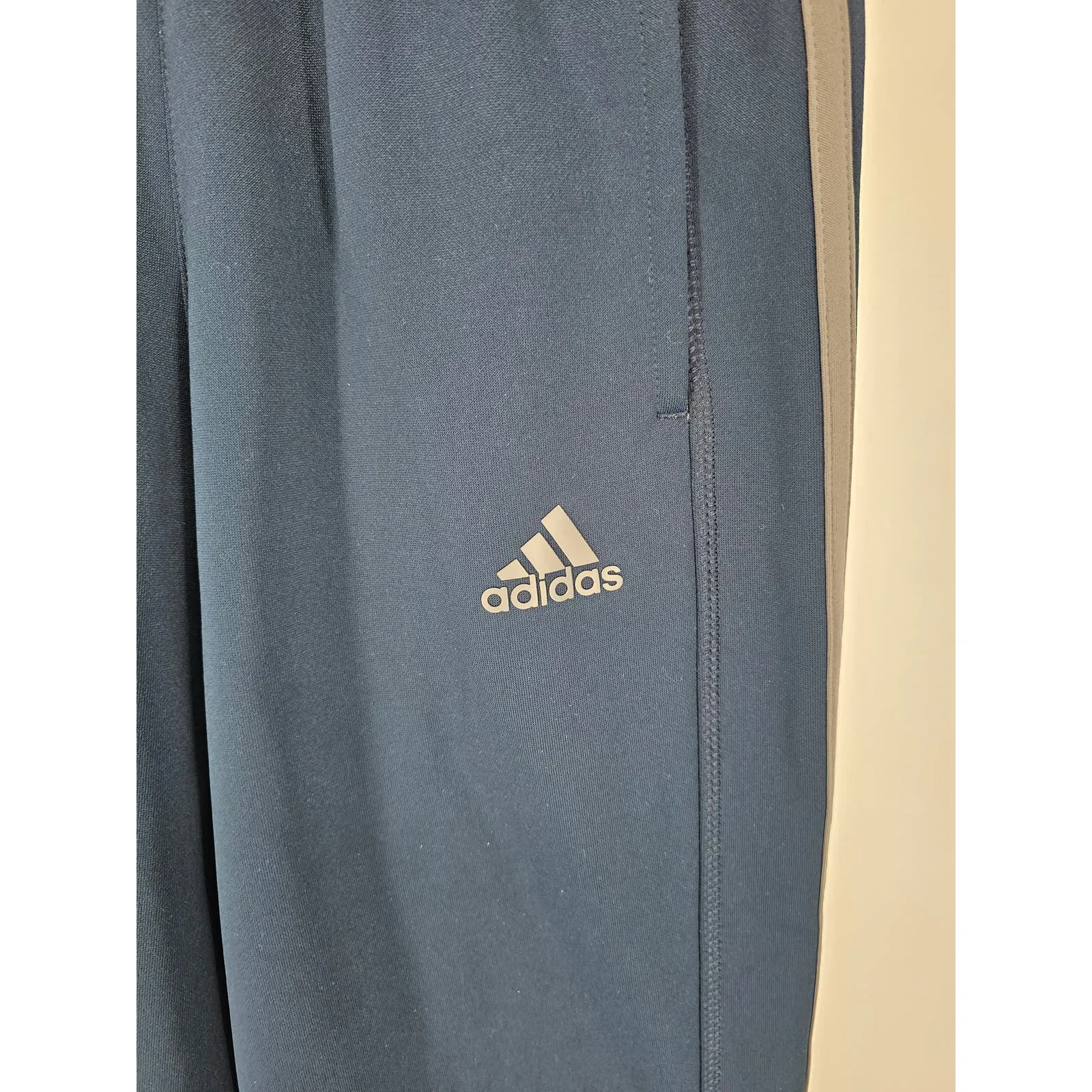 Adidas Mens Sz S Navy Blue Track Pants Athletic Basketball