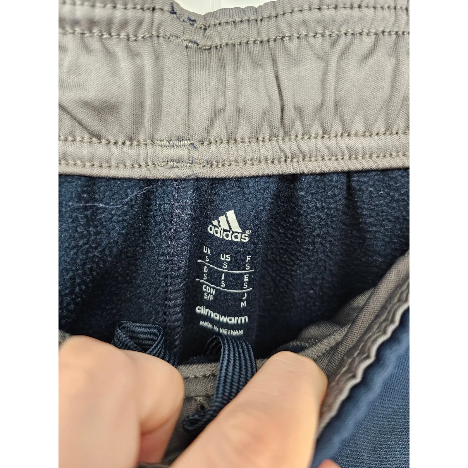 Adidas Mens Sz S Navy Blue Track Pants Athletic Basketball