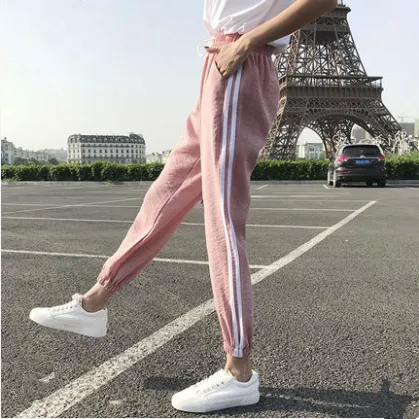 Black Loose Autumn and Winter Thickening Casual Sweatpants bon