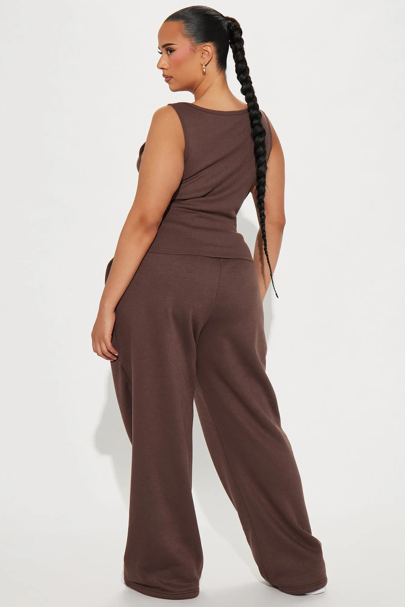 Chi Town Fleece Pant Set - Brown/combo