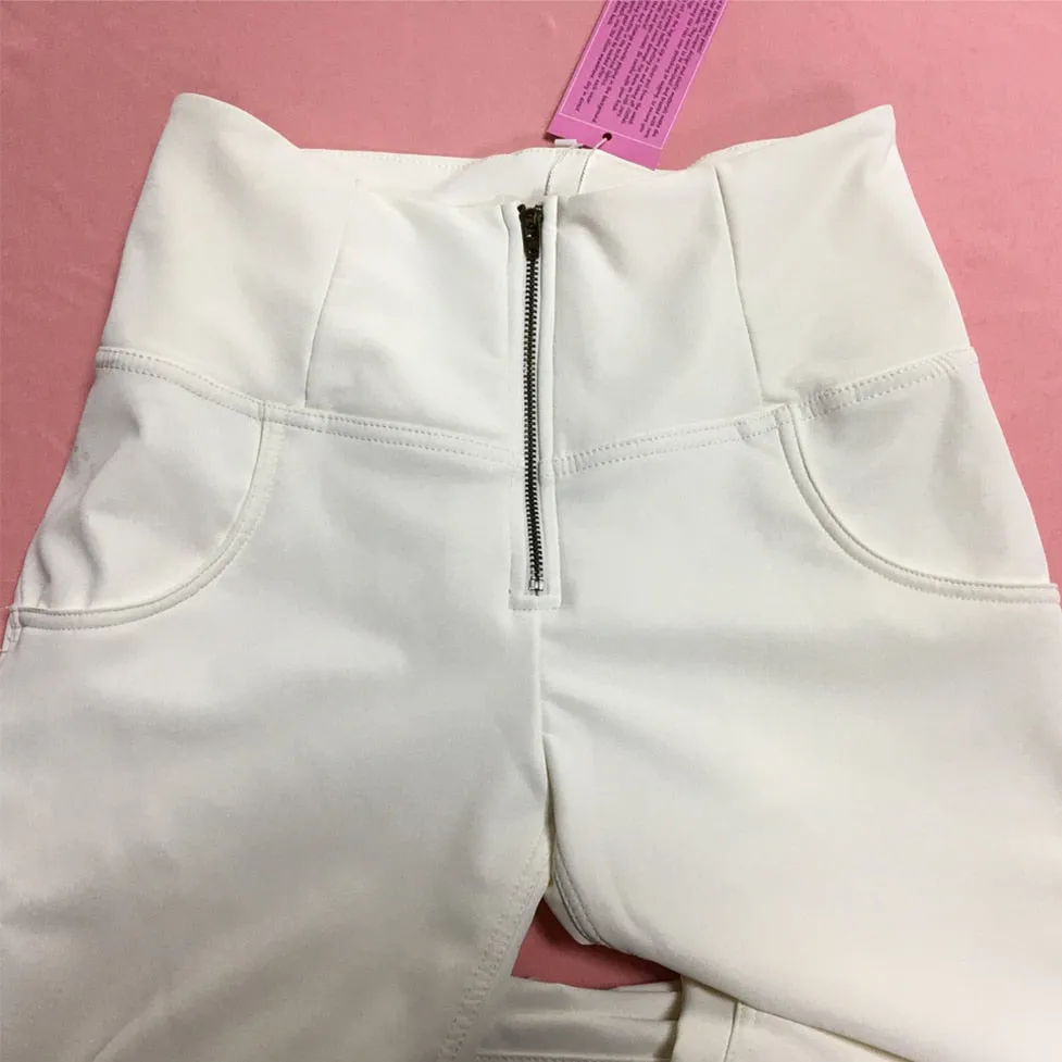 Cotton Fleece Faux Leather Pants