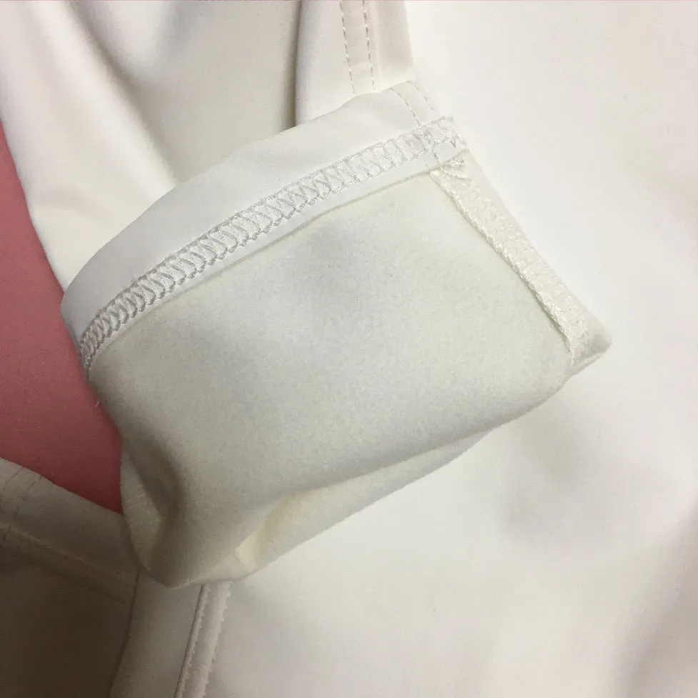 Cotton Fleece Faux Leather Pants