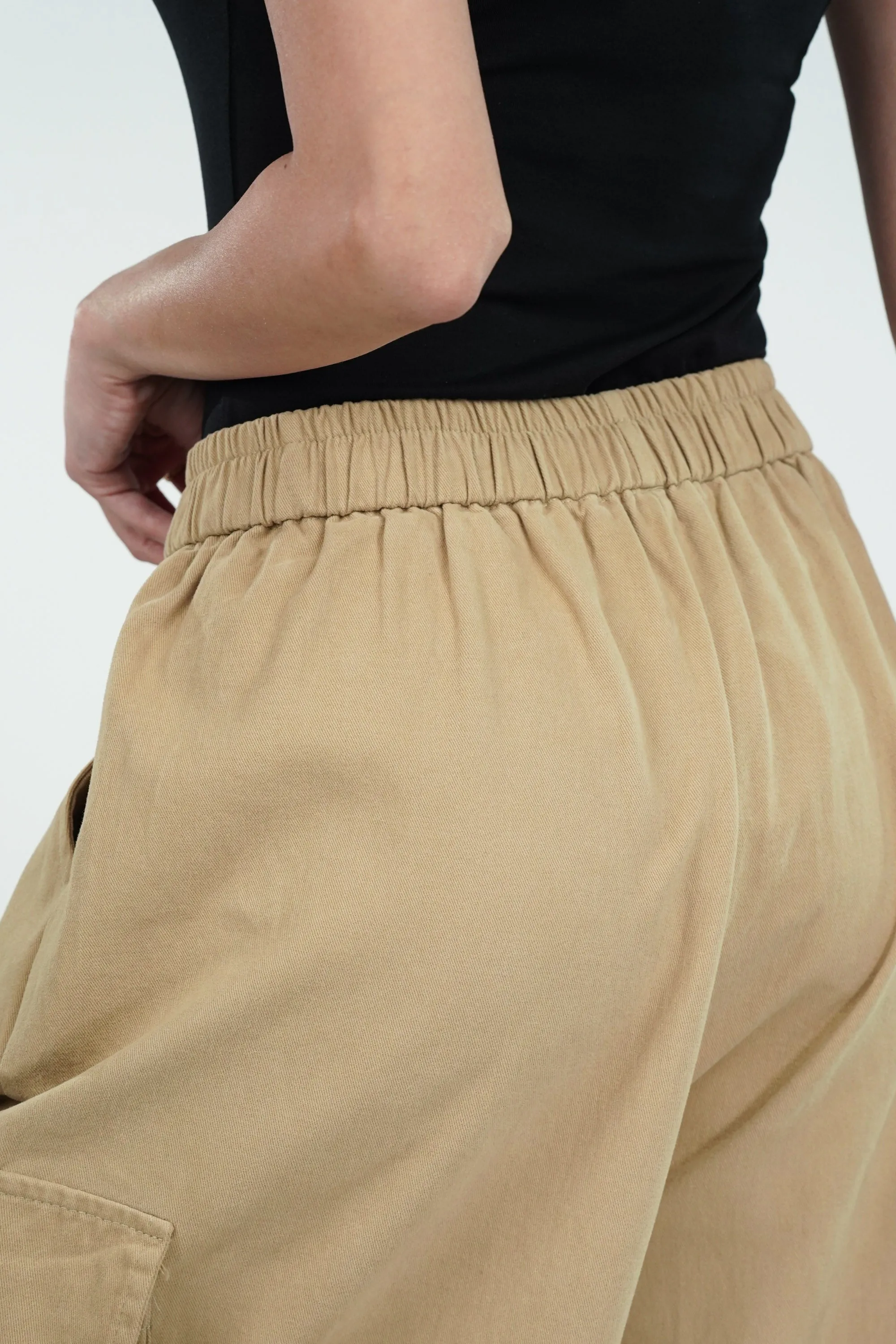 Creamy Yellow Balloon Cargo Pants