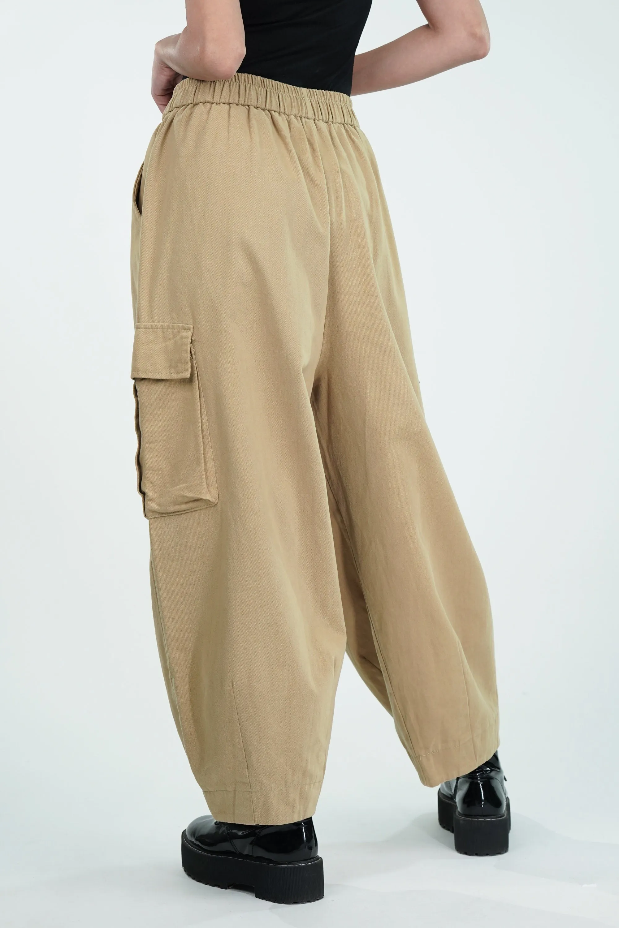 Creamy Yellow Balloon Cargo Pants