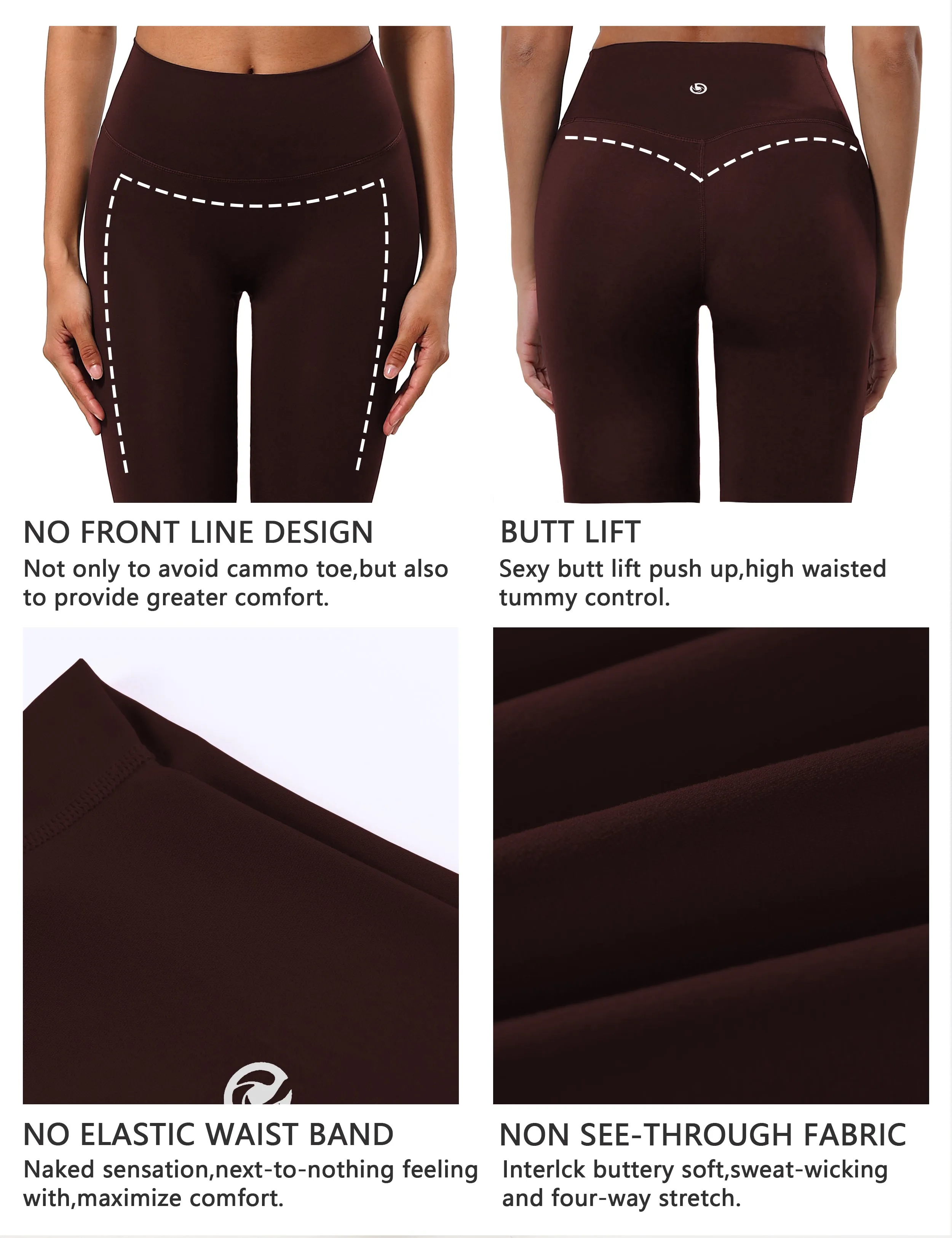 Crotch Seamless Yoga Pants mahoganymaroon