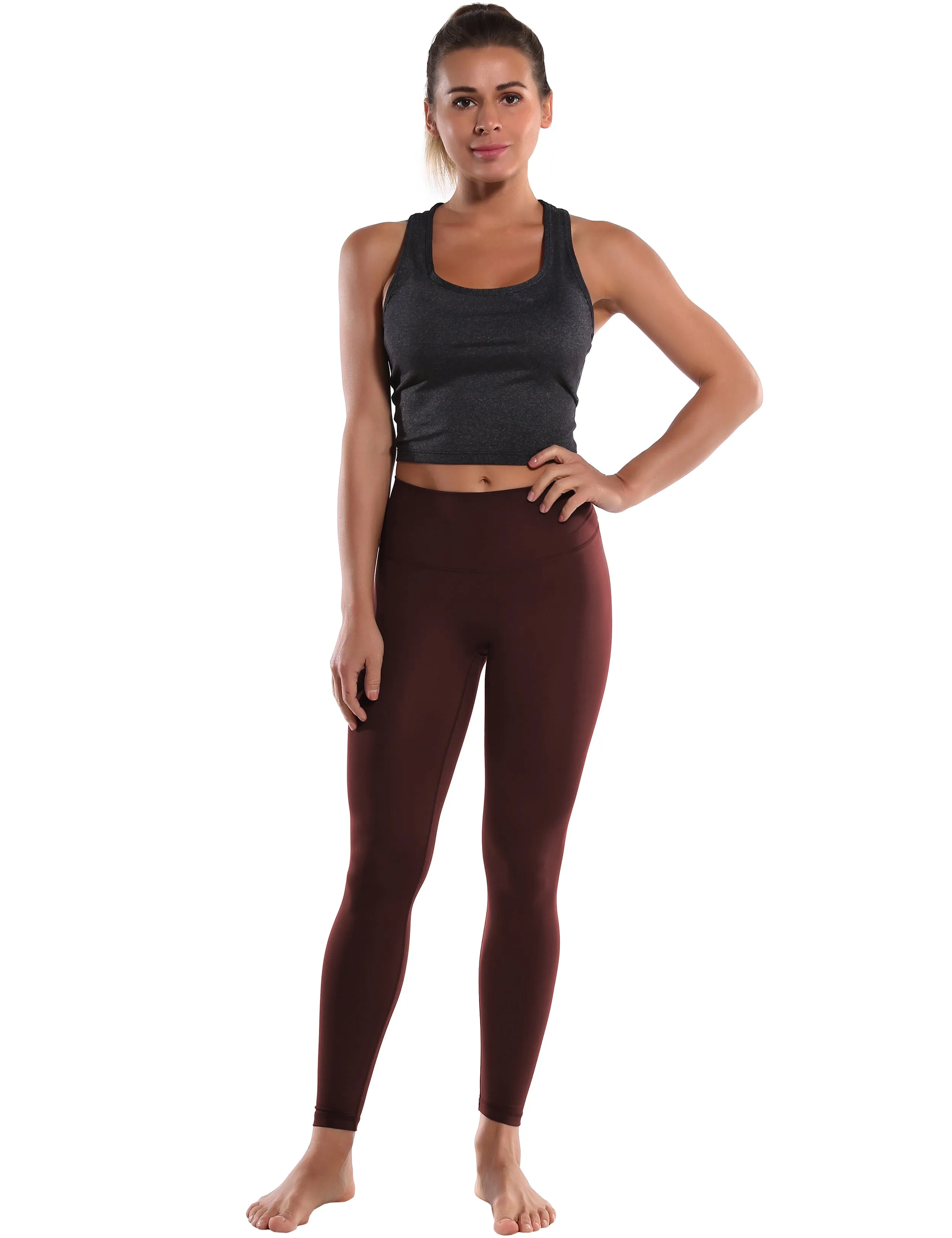 Crotch Seamless Yoga Pants mahoganymaroon