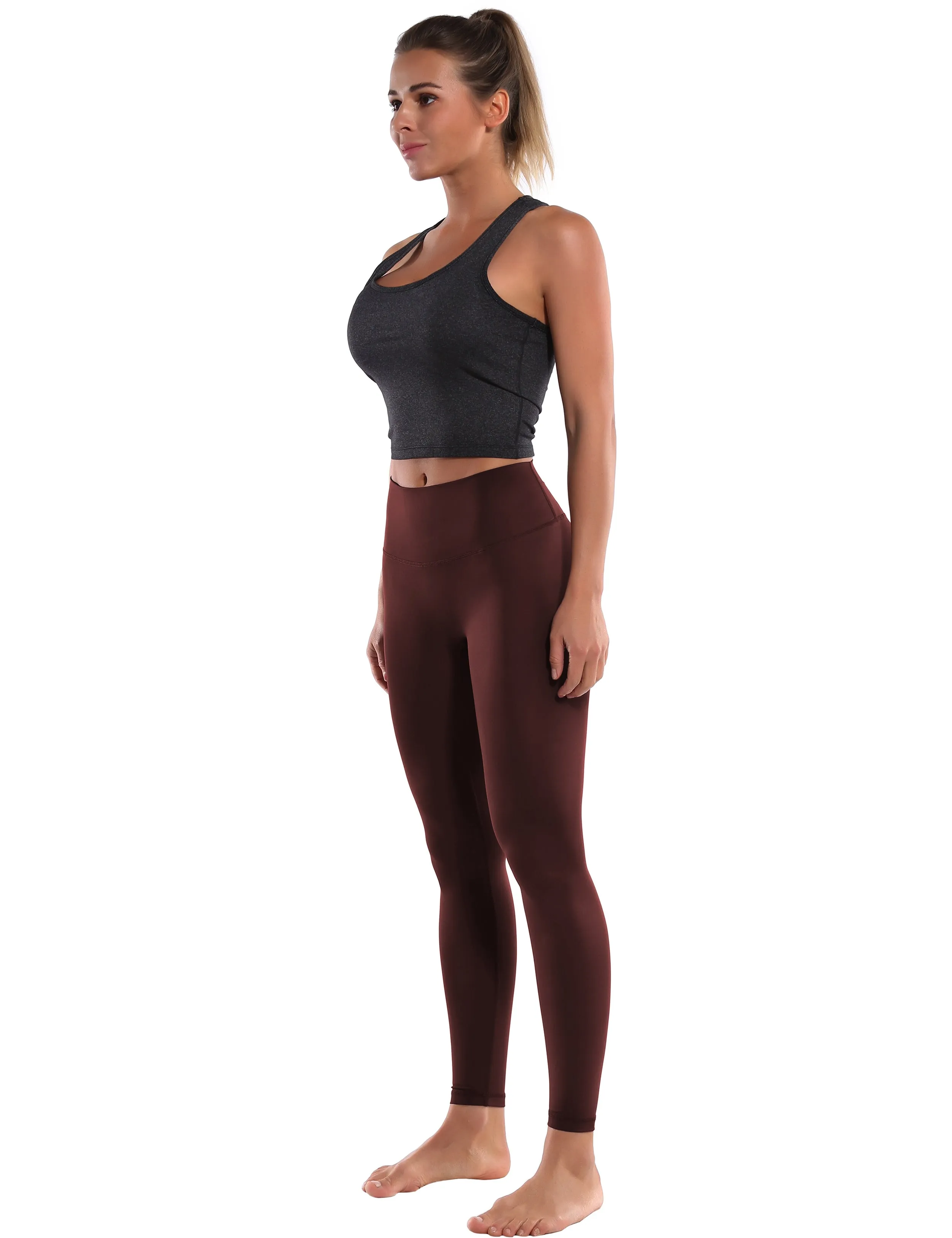 Crotch Seamless Yoga Pants mahoganymaroon