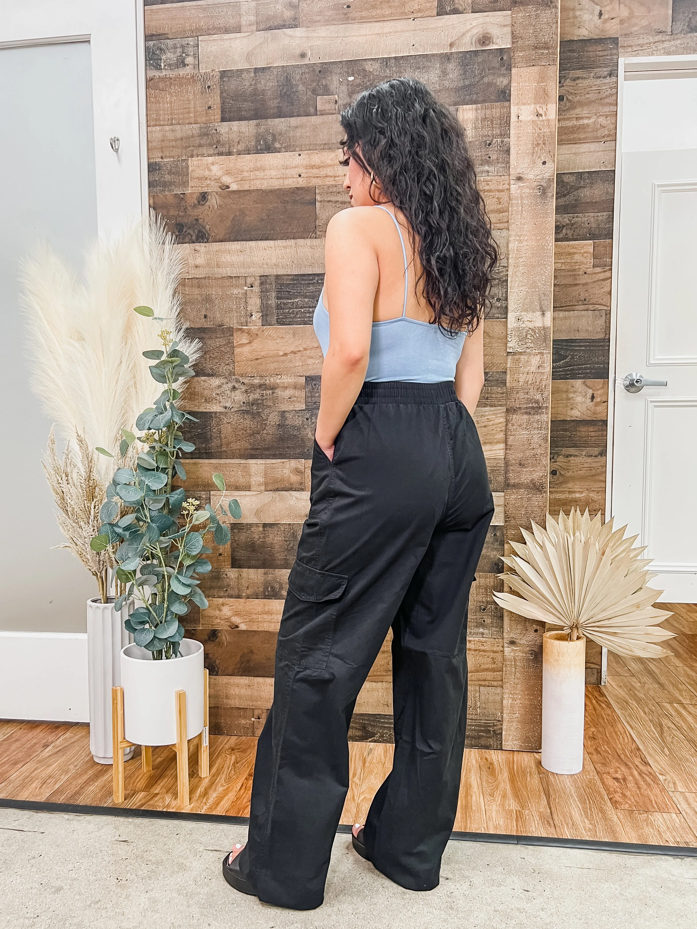 Jade Elastic Waistband Cargos