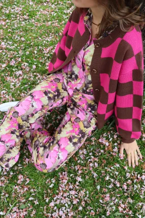 MAGGIE-PANTS - PINK CHOCO PRINT