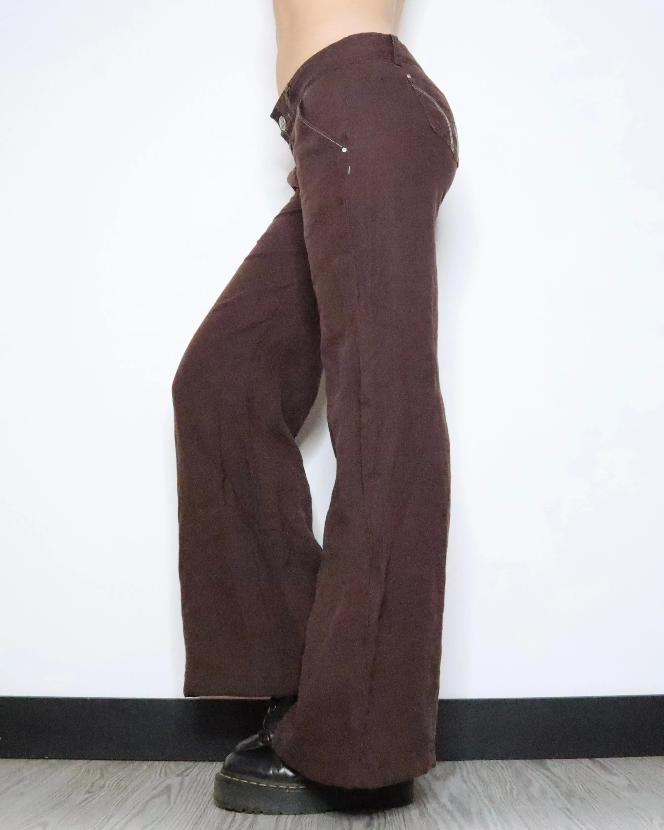 Miss Sixty Brown Linen Pants (Small) 
