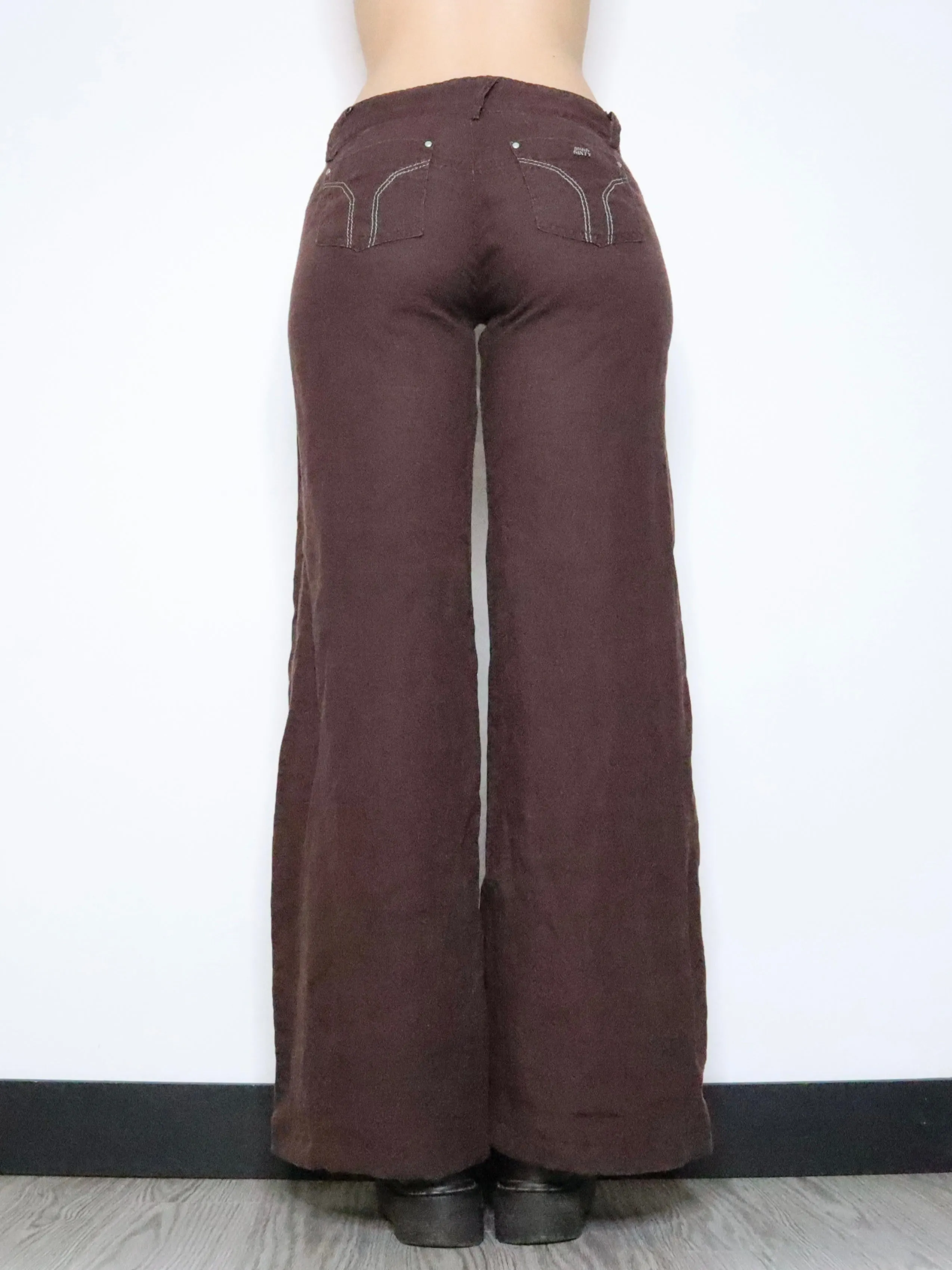 Miss Sixty Brown Linen Pants (Small) 