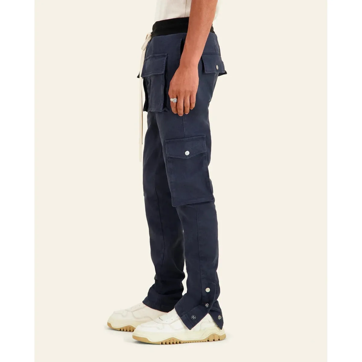 Mouty Navy Blue Cargo Pants