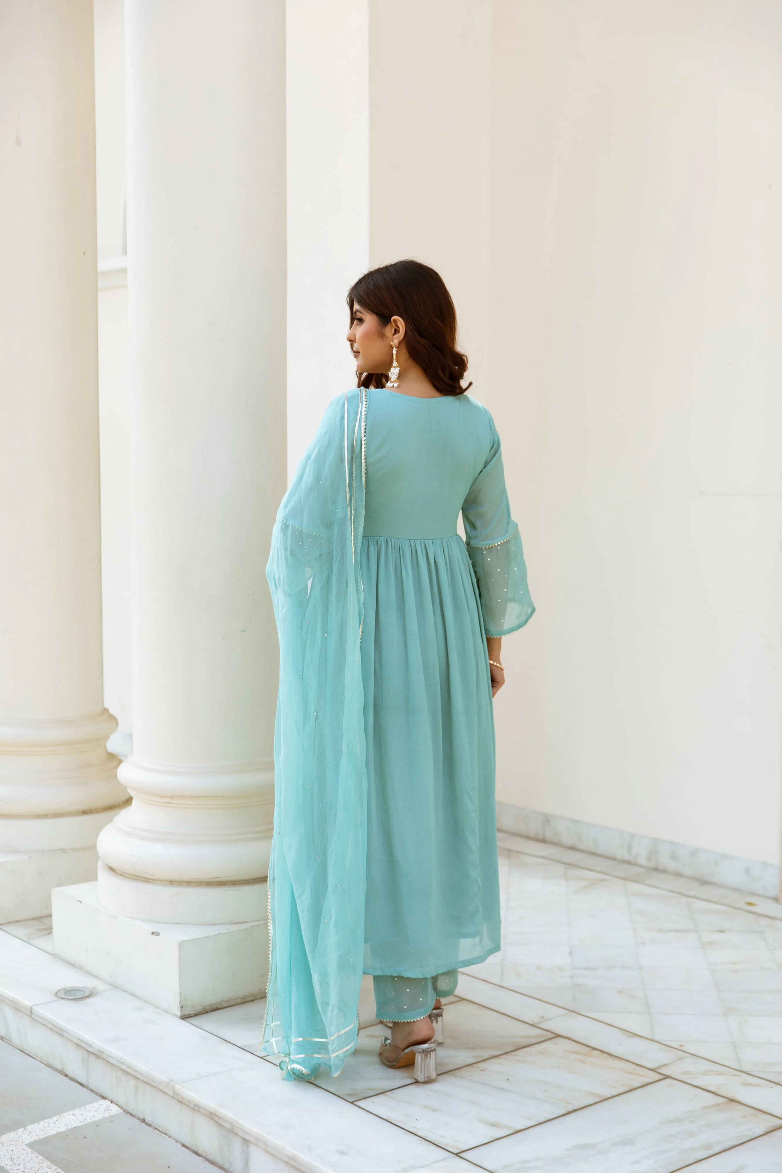 Neer Pure Chinon Suit Set
