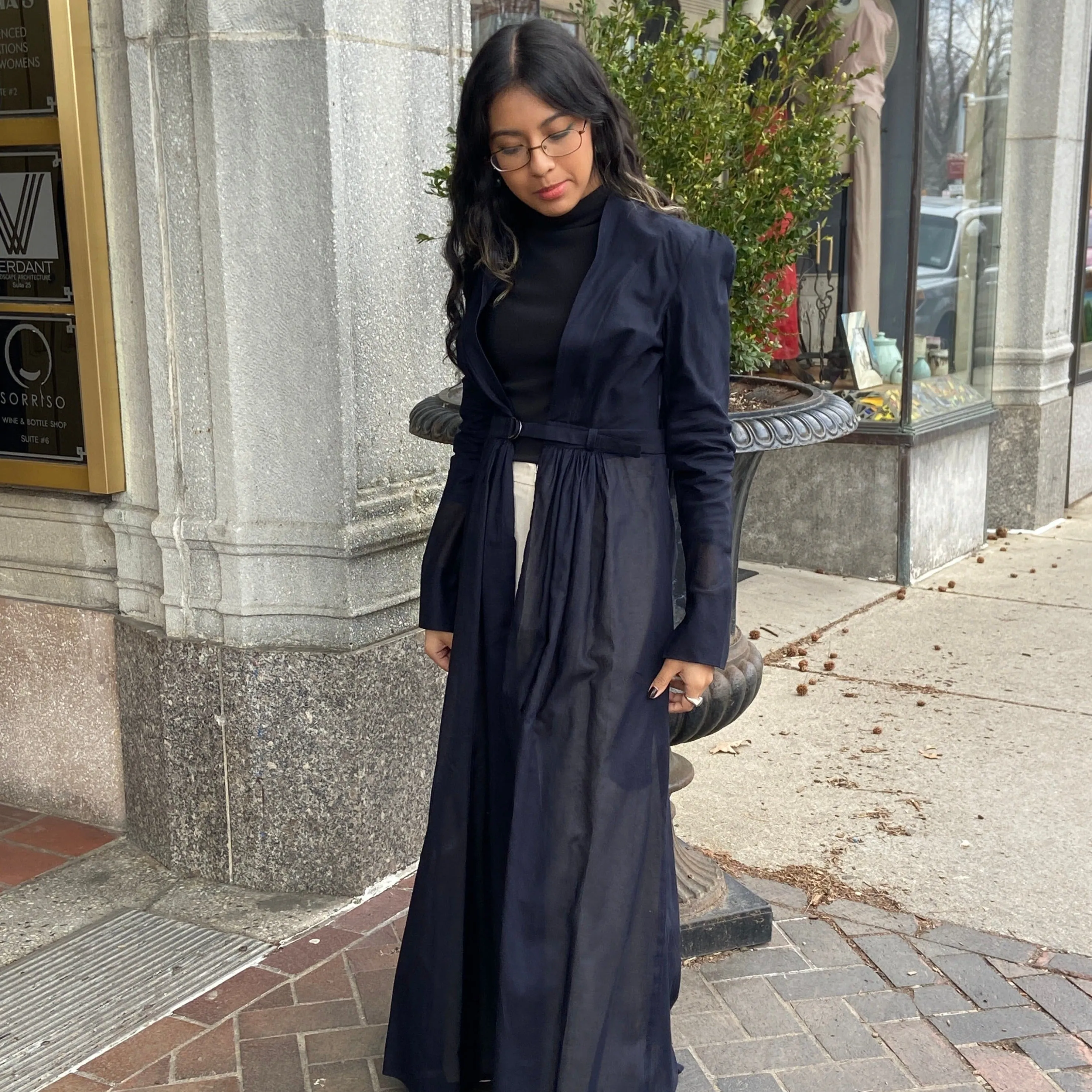 NEW! Norelle Jacket in Navy Japanese Lawn by Kim Schalk