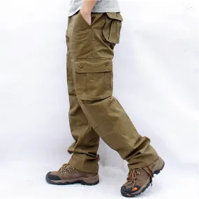 Overalls Men Cargo Pants Casual Multi Pockets Military Tactical Work Pants Pantalon Hombre Streetwear Army Straight Trousers