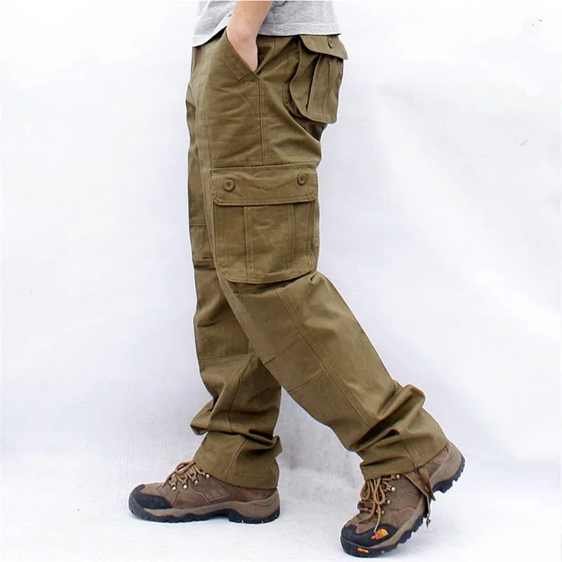 Overalls Men Cargo Pants Casual Multi Pockets Military Tactical Work Pants Pantalon Hombre Streetwear Army Straight Trousers