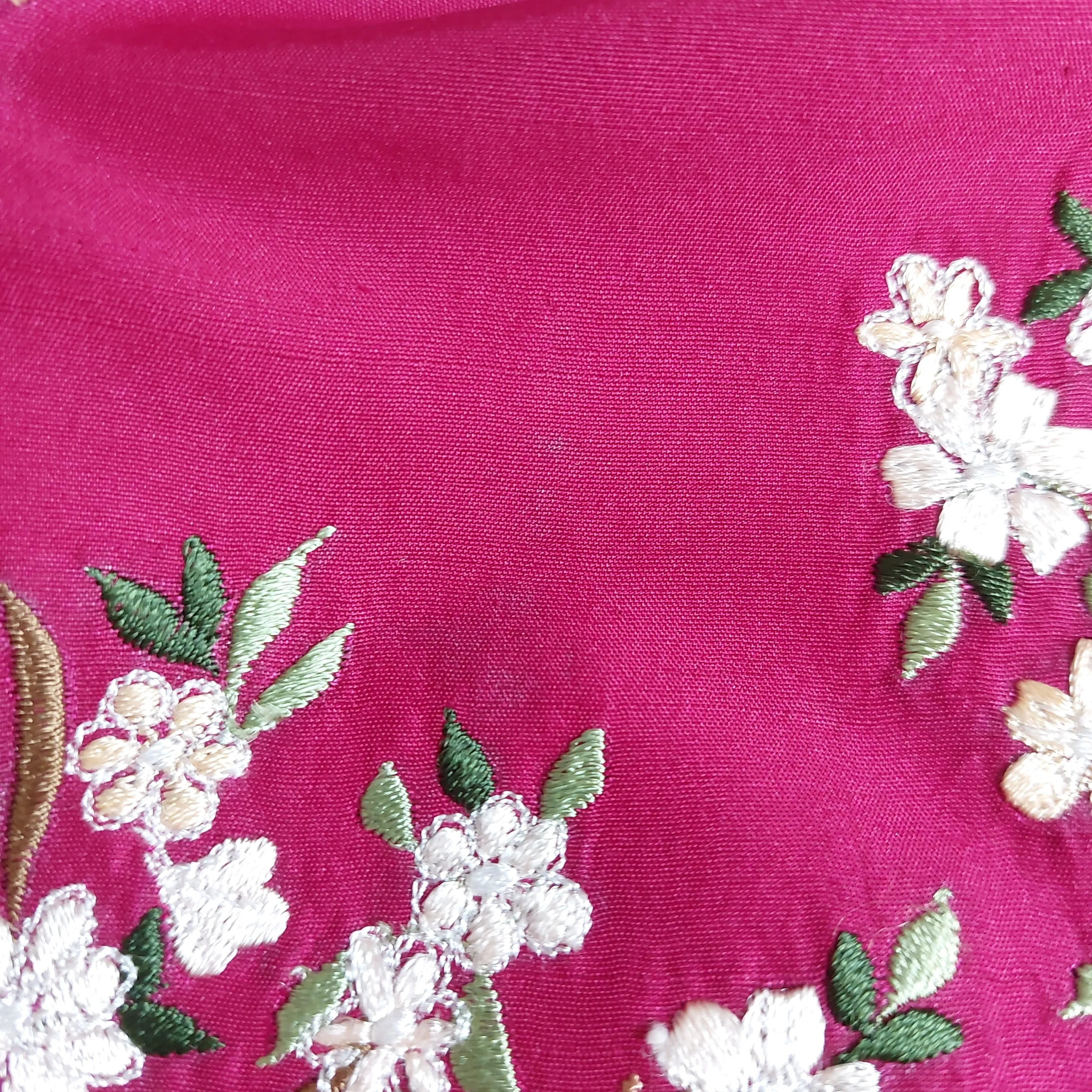 Shamsha Hashwani Maroon Embroidered Silk Outfit (3 pieces) | Pre Loved |