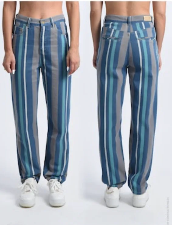 Stripe Denim Pants