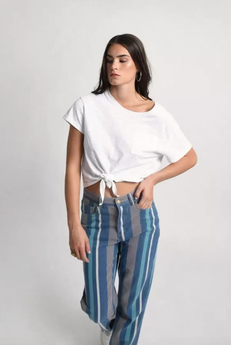 Stripe Denim Pants