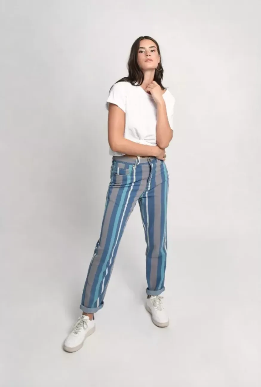 Stripe Denim Pants