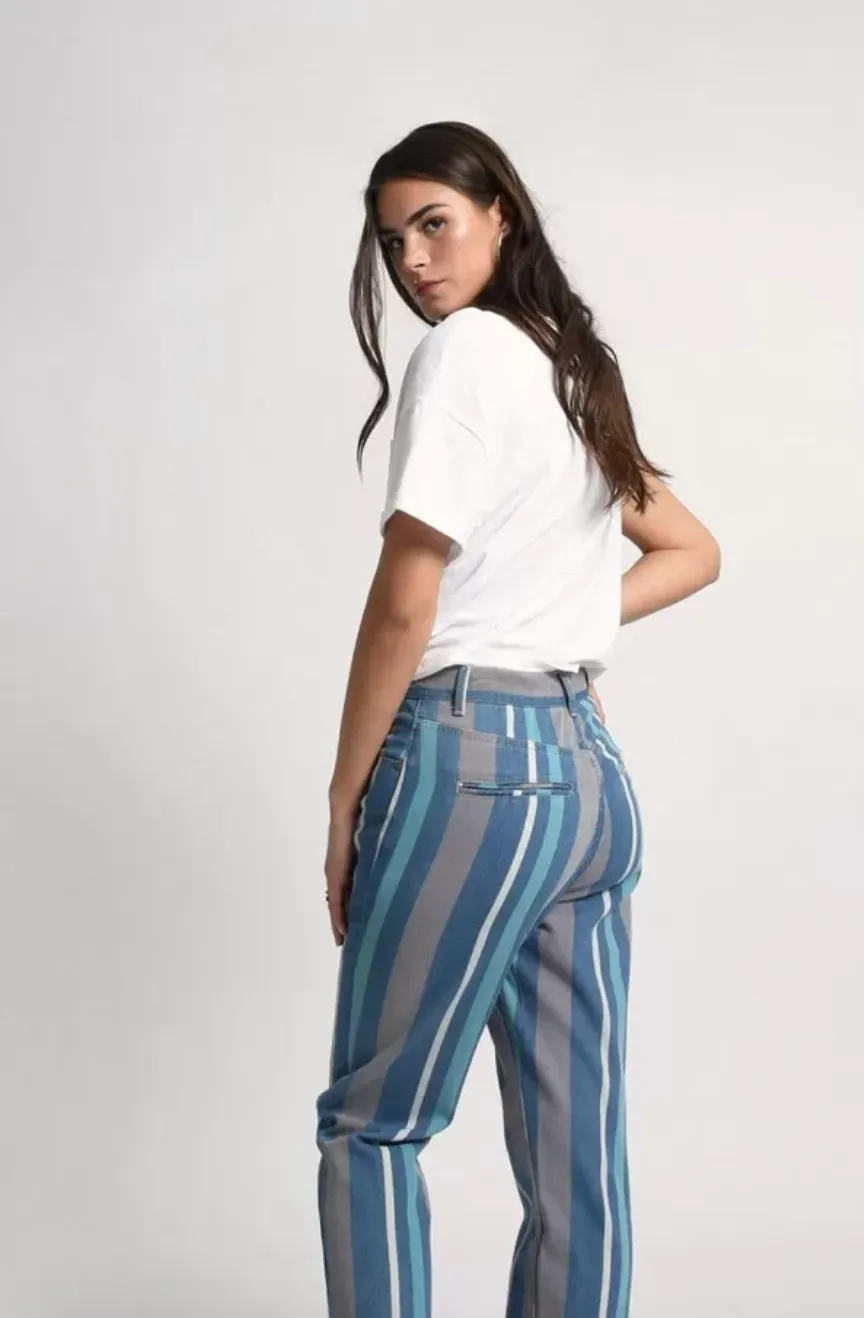 Stripe Denim Pants