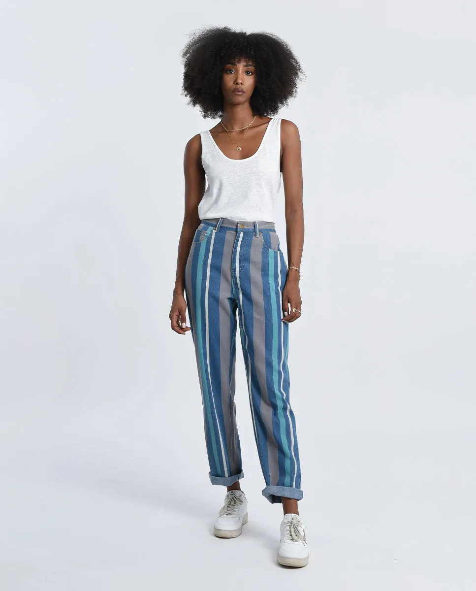 Stripe Denim Pants