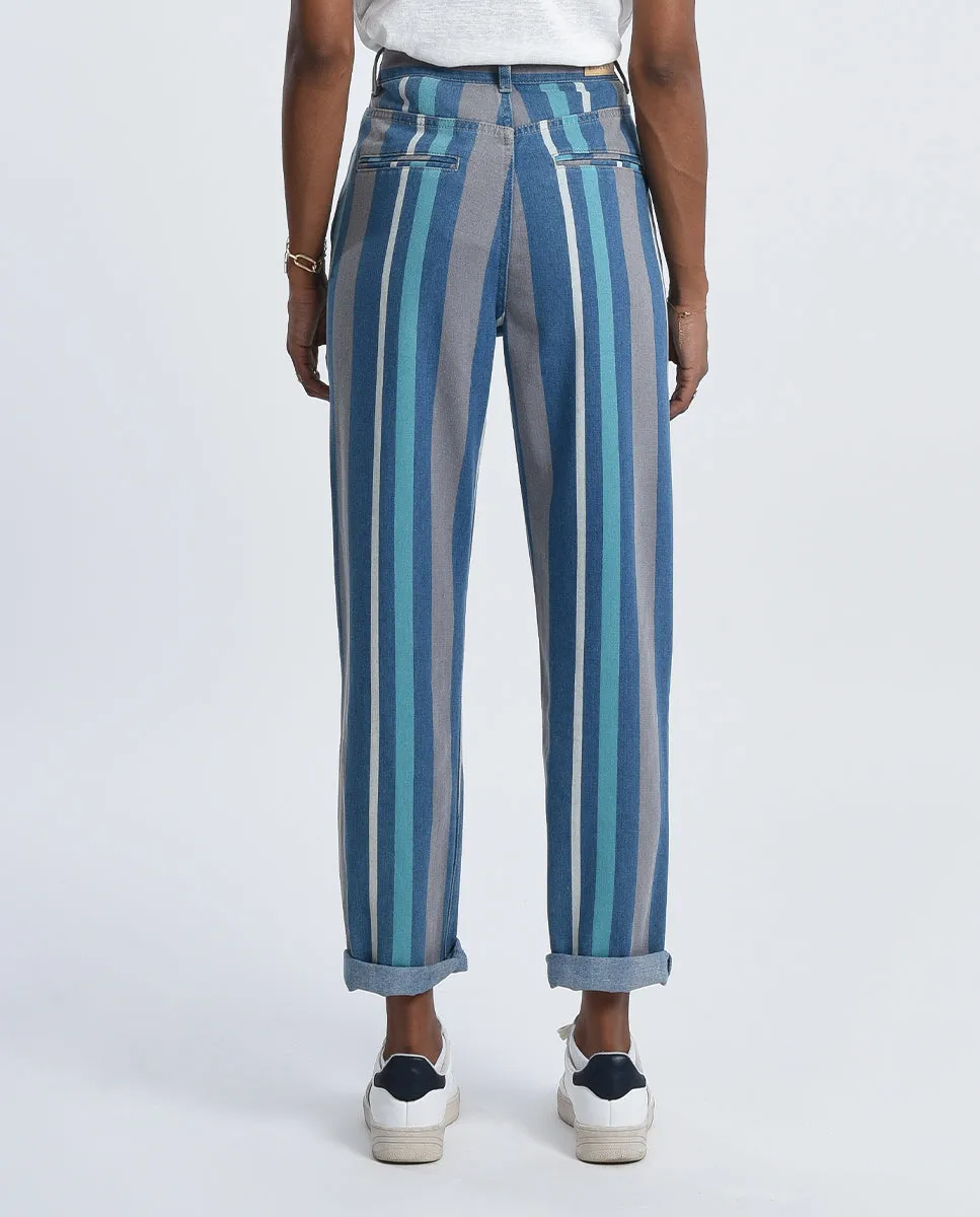 Stripe Denim Pants