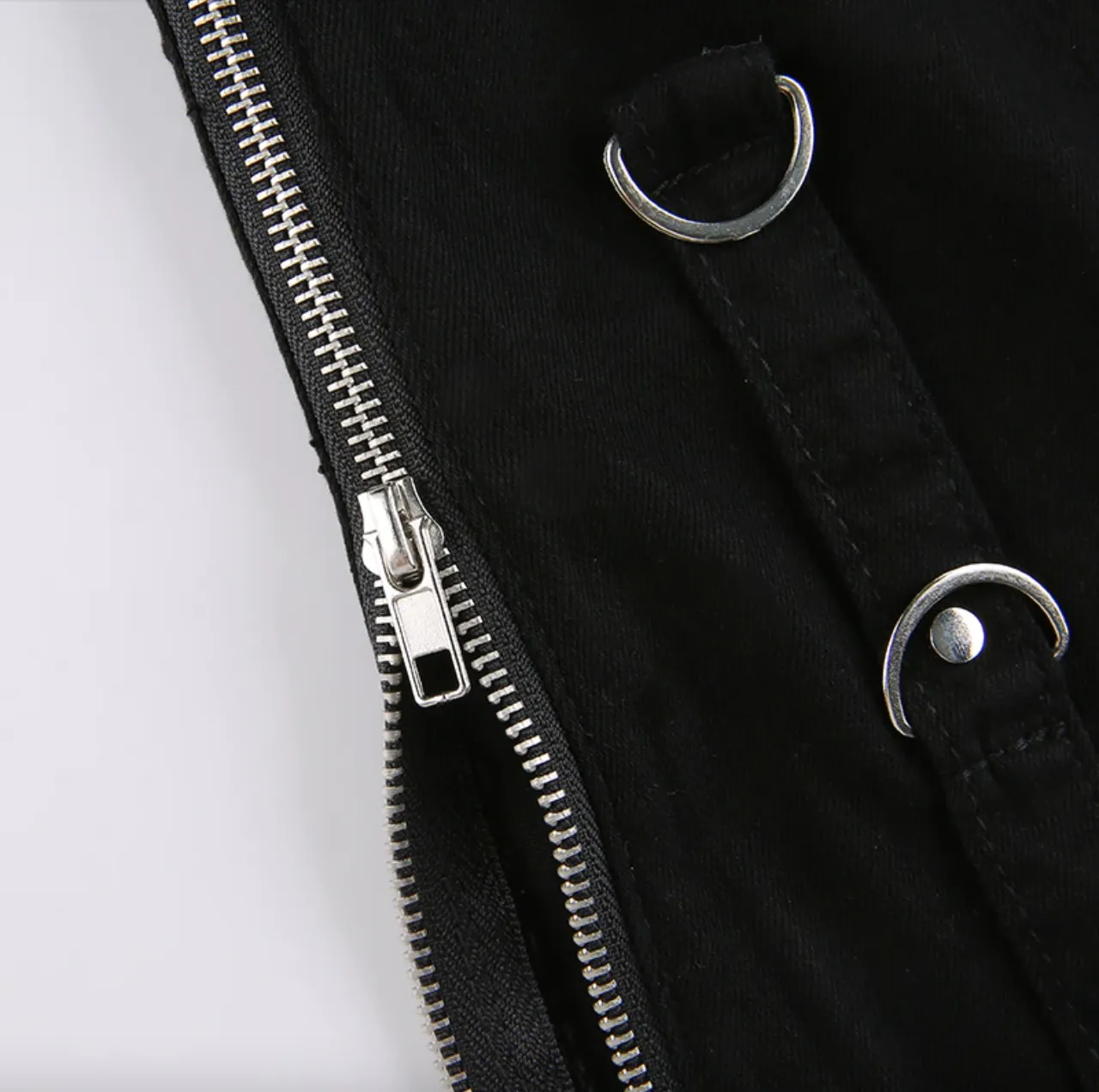 Women's Spring/Autumn Punk Gothic Low Waist Pants with Rivets