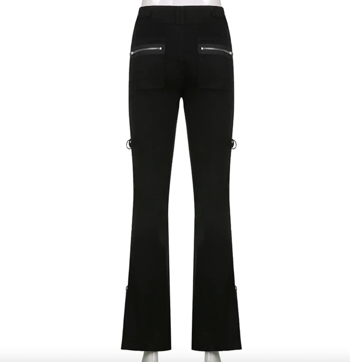 Women's Spring/Autumn Punk Gothic Low Waist Pants with Rivets