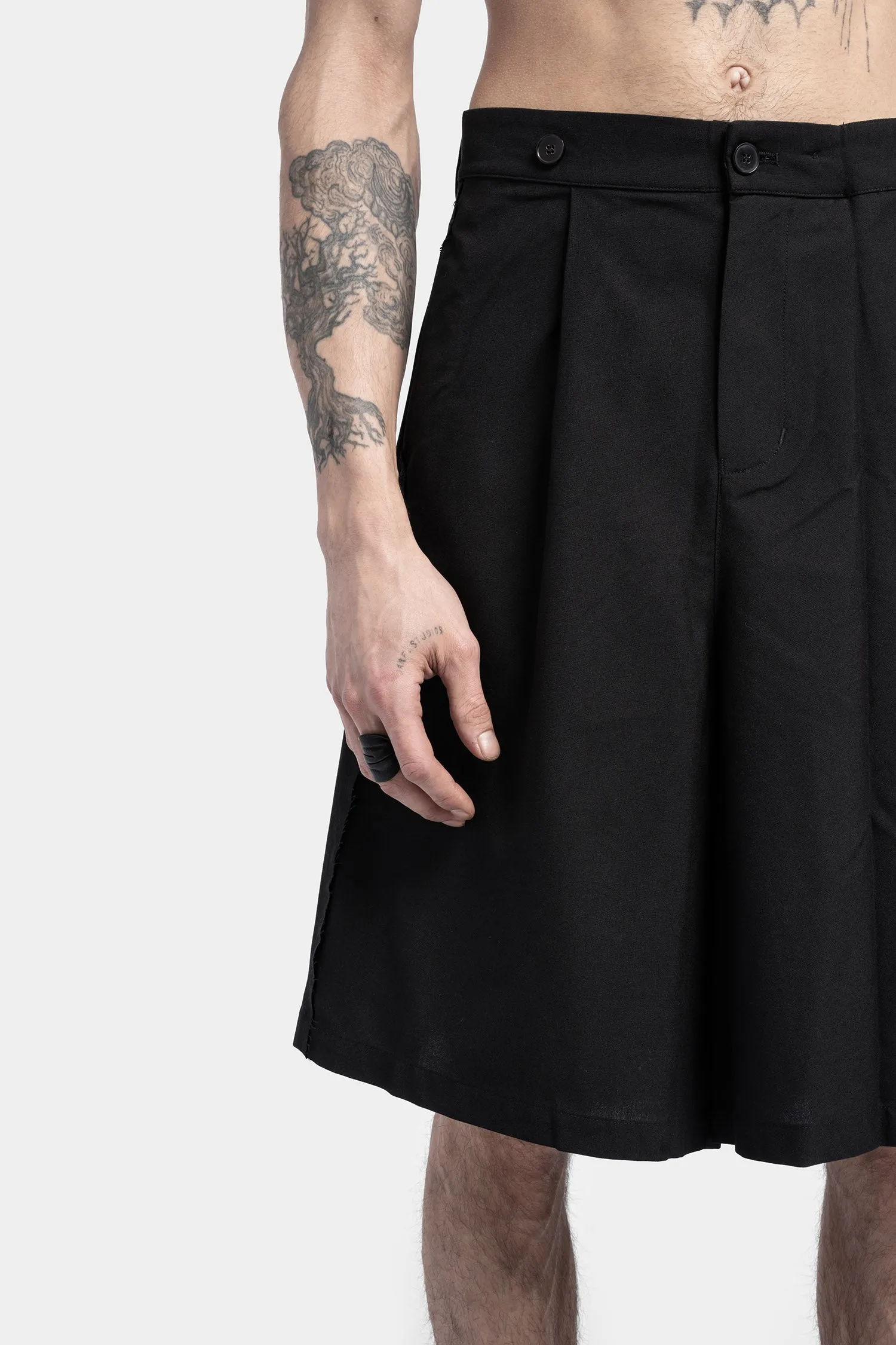 Wool Blend Skirt Pants