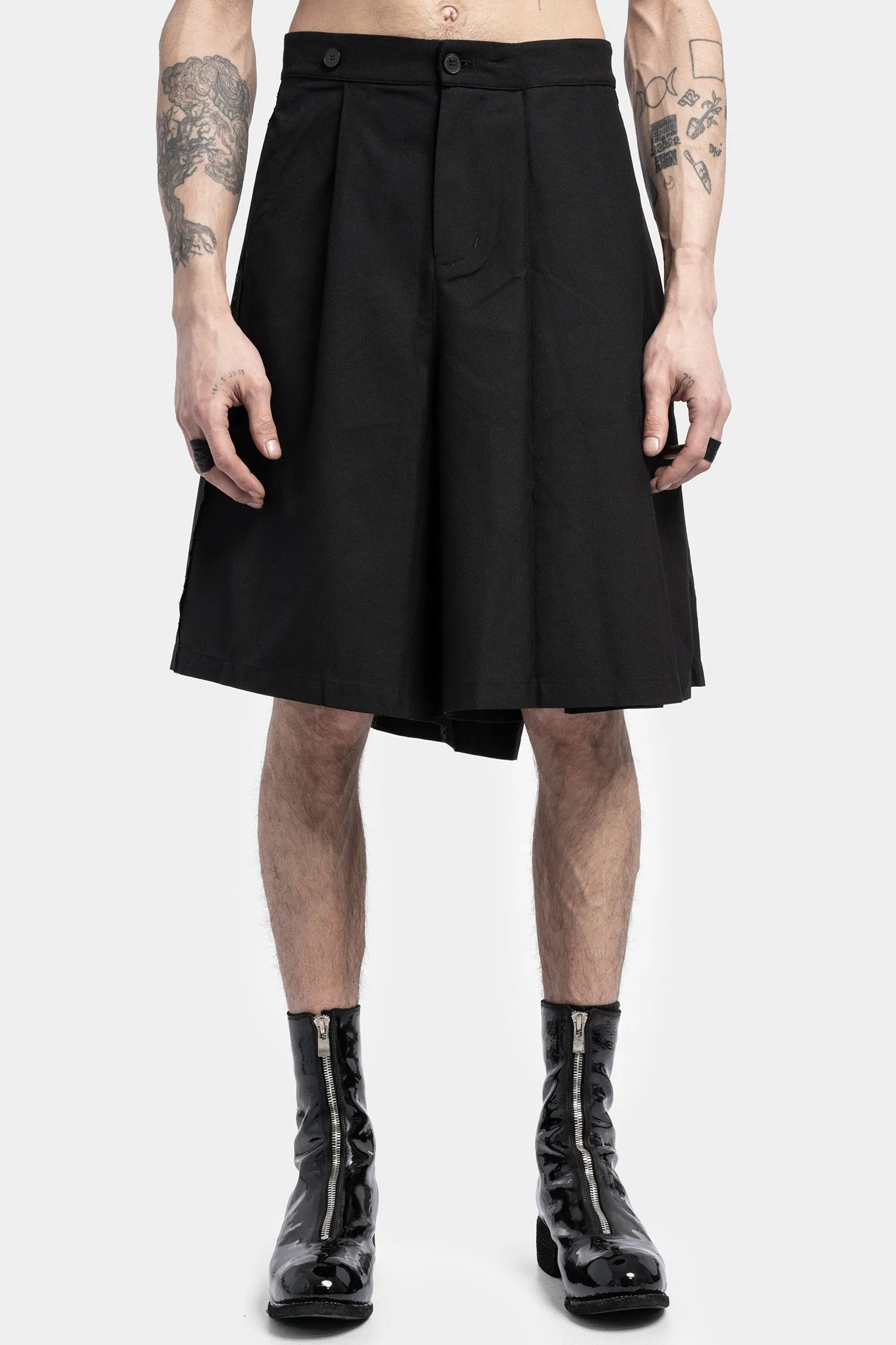 Wool Blend Skirt Pants